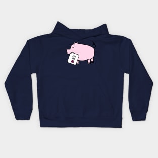 Cute Pig says It's OK Kids Hoodie